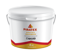 Краска ПИРАТЕКС  в/д супербелая акриловая фасадная влаг.15кг