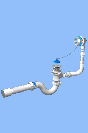 сифон  ANI д/ванны  1 1/2 40 с гофрой Е 155