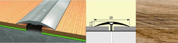 Стык универсальный 28x0,9 дуб камелия