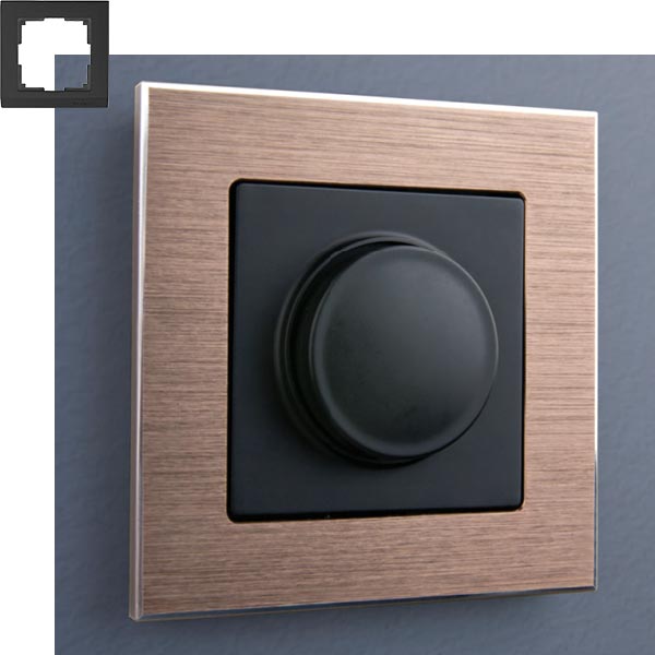 Рамка 1п WL11-Frame-01 Коричневый Алюминий WERKEL