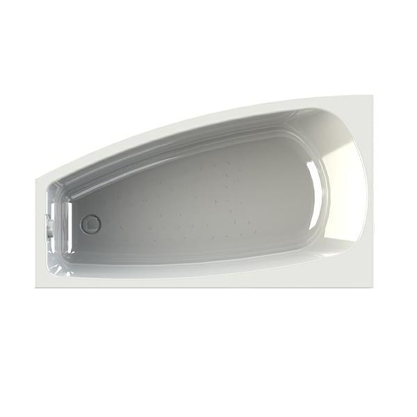 20748 Ванна акрил. МЭГИ 140х80 (левостронняя )фронт.панель, каркас, слив-перелив