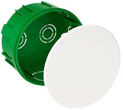 Коробка разветвительная "SCHNEIDER" IMT35120, d70х40, для сплошных стен, с крышкой, IP20, (175/1)