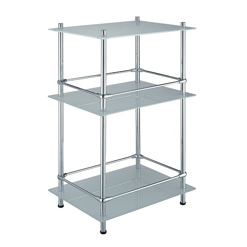 Полка напольная стеклянная тройная К-4033