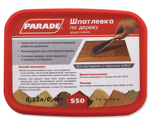 Шпатлевка по дереву PARADE S50 сосна 0,4кг