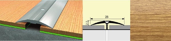 Стык универсальный 28x0,9 дуб светлый