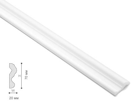 Плинтус потол.N (20x70) 45шт. в уп.