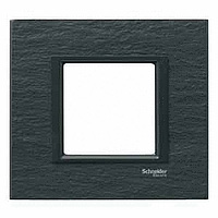 Рамка 1 пост кожа иберийский сланец  MGU68.002.7Z1