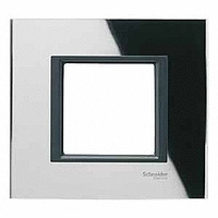 Рамка 1 пост черное стекло MGU68.002.7С1