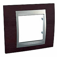 Рамка 1 пост венге/алюм..  MGU66.002.0М3