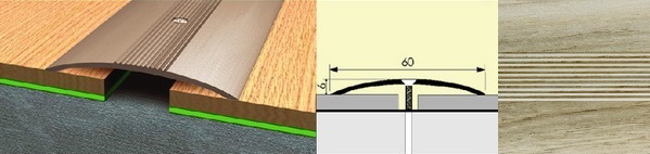 Стык широкий 60мм 0,9 дуб аляска