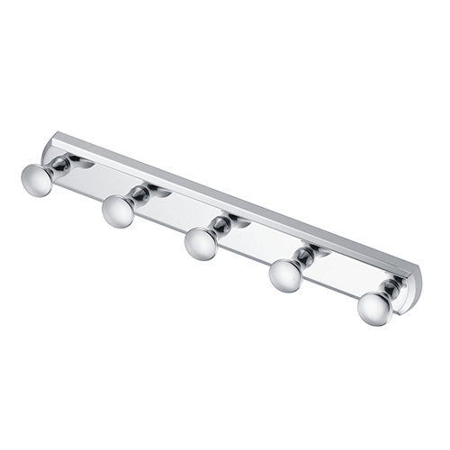 Кронштейн настенный 5 крючков К-1075, 30см, (блистер), хром