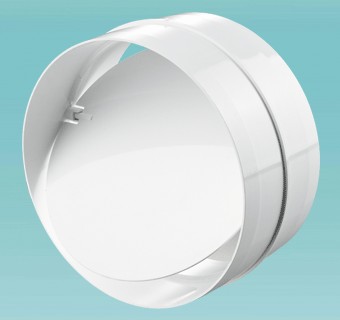 Соединитель кругл. каналов с обратным клапаном d=100мм  1111