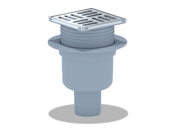 Трап верт. регулируемый Ø50 с нерж. реш.10*10см ТА5702 (20шт)