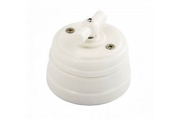 Ретро Выключатель 4 положения Фарфоровый Белый GE70401-01 МЕЗОНИНЪ