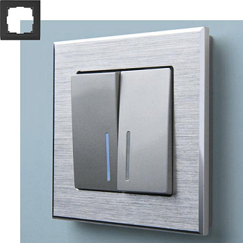 Рамка 1п W0011706 Алюминий WERKEL a050948