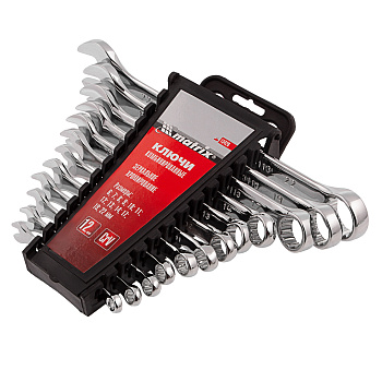 Набор ключей комбинированных "Matrix" 6-22мм, 12шт CrV, полированный хром 15426