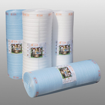 Подложка ПЭ изделие "ИЗОКОМ" П5*100*50м. 5мм. (рул.: 50м.пог., 50м.кв.)