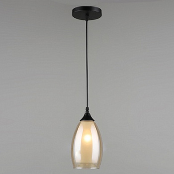 Подвес N4824/1HQ BK+AM черный 1х40W E27 d120 h800, QH22