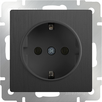 Евророзетка WL04-SKG-01 Графит WERKEL