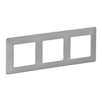 Рамка 3 поста Алюминий Legrand 754133 LIFE Венгрия