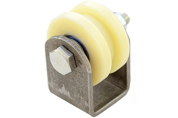 Ролик КАПРОЛОН Ø50мм под ПОЛОСУ на ПЛАТФОРМЕ К2522