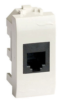 Розетка комп  1-м RJ 45 BRAVA 1мод 5е бел. ДКС 76646В.