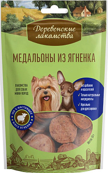 Медальон д/мини пород Ягнёнок "Деревенские лакомства" 55г 79711519