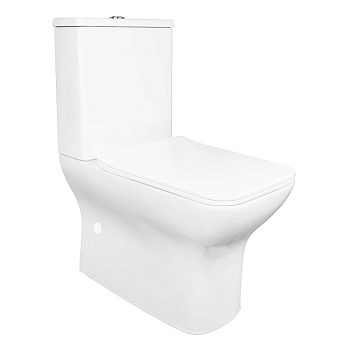 Fresco унитаз-компакт безободковый, с сиденьем микролифт (soft close) дюропласт AZ-8302