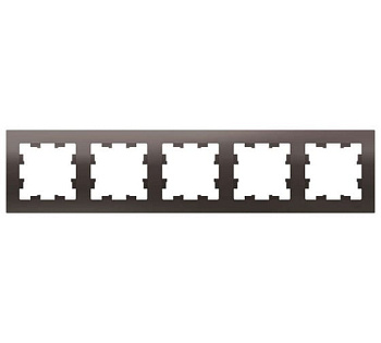 ATN000605 Рамка 5-постовая универсальная Мокко