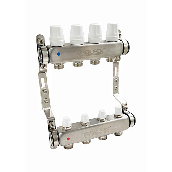 Блок колл. НЕРЖ с ручн. регулир. клап. 1"х 3 вых Евроконус 3/4" VALFEX (2) VF.582.0603