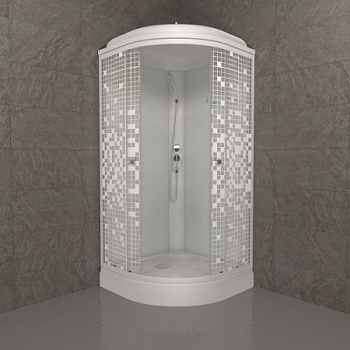 ДК Мозаика 90*90 A (7 мест+сифон D90)