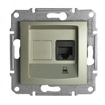 Механизм розетки компьютерной 1-ой RJ45 кат.5е SEDNA титан SDN4300168 SE