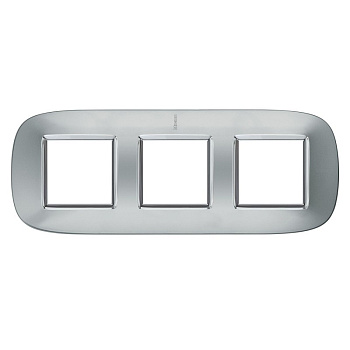 BT Axolute Зеркальный алюминий Рамка 2+2+2 мод эллипс HB4802/3XC