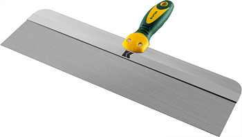 Шпатель "KRAFTOOL" фасадный с двухкомпонентной ручкой нержавеющее полотно 450мм 10036-450