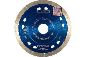 Диск алмазный сплошной Extra Thin Ø125x22,23x1.1мм Hilberg HM420