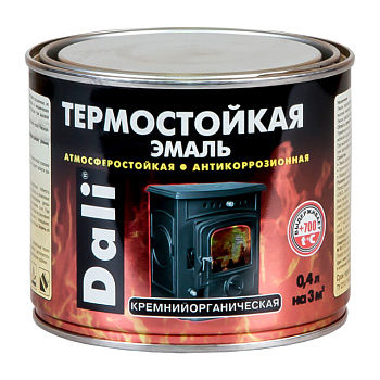 Эмаль термостойкая  DALI черная  0,4л 80206