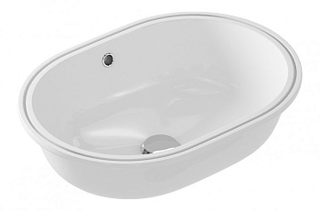 Раковина встраеваемая CASPIA  55  1отв., овальная, белый