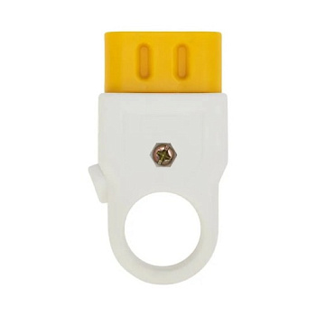 Штепсельное гнездо без з/к 6А Плоская IP20 Белый REXANT 11-8526