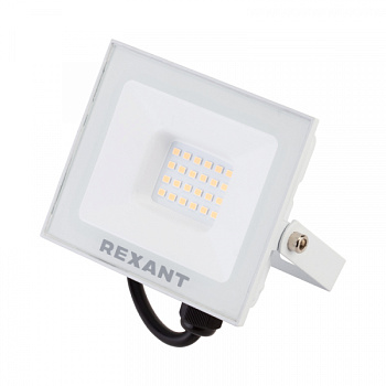 Прожектор LED 50W СДО 2700K ТЕПЛЫЙ СВЕТ 4000Лм белый IP65 REXANT 605-035