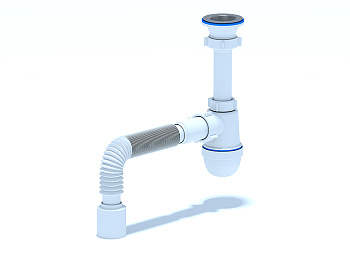 Сифон для умывальника С0110 АНИ 1 1/2" *40 с гибкой трубой 40*50 (35шт)