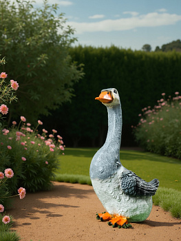 Садовая фигура "Гусь с длинной шеей" 27х16х46см 1126881
