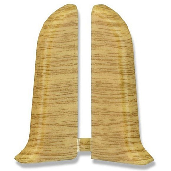 Торцевые (пара) для плинтуса К55 "Идеал Комфорт" 212 / Дуб светлый