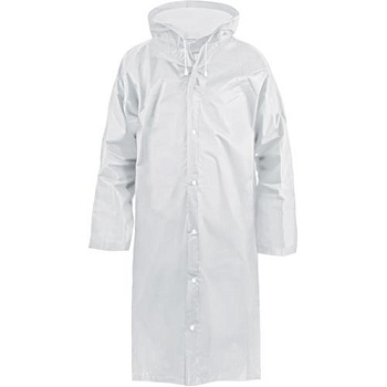 EVAWA1 Дождевик-плащ EVA БЕЛЫЙ на кнопках 110мк Komfi/50