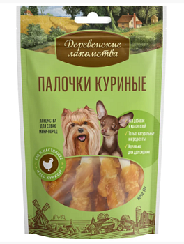 Палочки куриные д/мини пород"Деревенские лак-ва" 55 гр ЧЗ