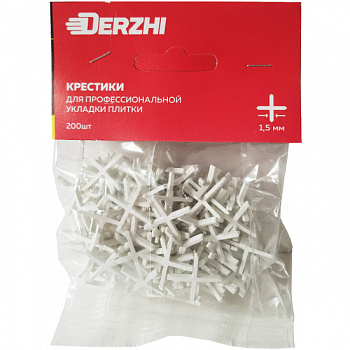 Крестик для плитки DERZHI 1,5мм (уп.200шт) 383-02-15