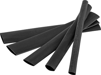 ТУТ негорючая 24/6 мм черная КВТ 59677 (1шт=1м)