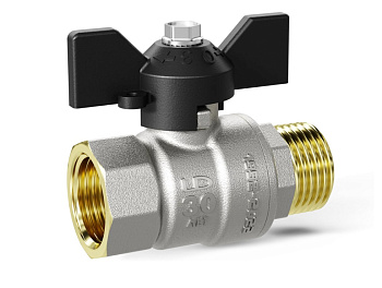 Кран шар. бабочка 3/4" BН/НР LD Pride (LD 47.302.20)