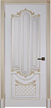 Александрия-2 эмаль слоновая кость + патина золото 900х2000 глухая