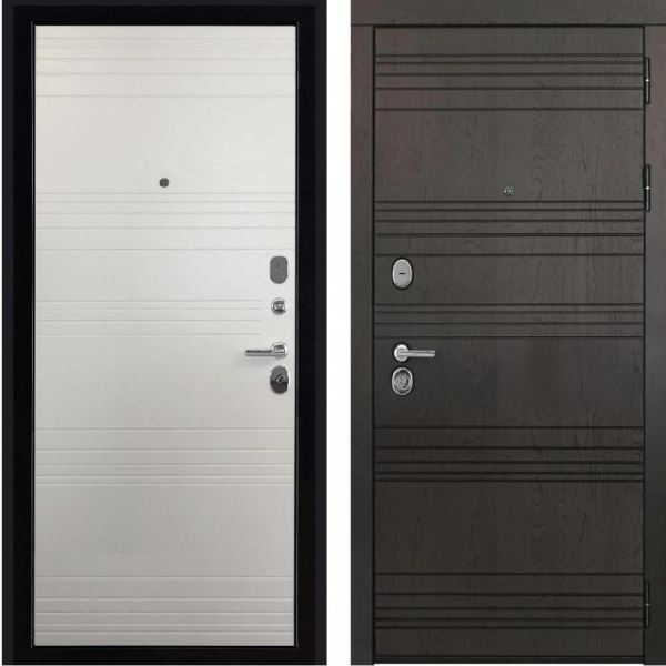 Дверь мет МИНИСТР ГОРЬКИЙ ШОКОЛАД/КАНТРИ ГОРИЗОНТ 880x2050 правая
