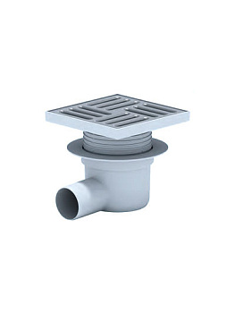 Трап гориз.регулируемый Ø50 с нерж. реш.15*15см TA5612 (10шт)